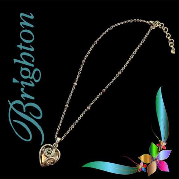 Enchanting Brighton Heart Necklace with Iridescent Crystals - 16โ-18โ - Picture 3 of 12